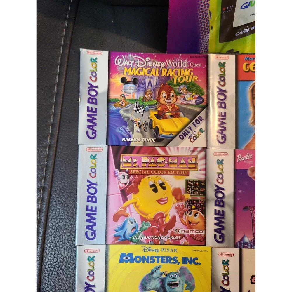 Gameboy Color Manual Only Lot - Harry Potter, Monsters Inc, Power Puff Girls